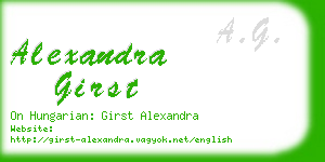 alexandra girst business card